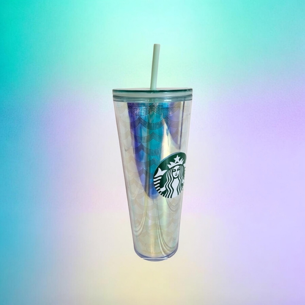 Starbucks Mermaid Siren Scale Iridescent Venti 24oz Cold Cup Tumbler 2022